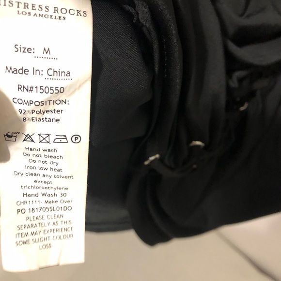 Mistress Rocks LA black plunge neck line - Picture 4 of 10